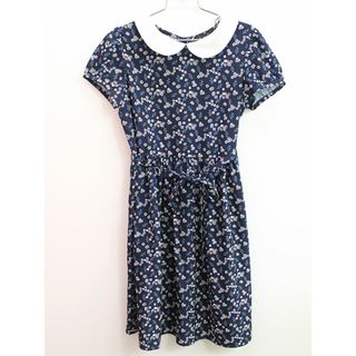 アニエスベー(agnes b.)の【夏物 新入荷!】♪アニエスb/アニエスベー/agnes b. ENFANT♪135cm 半袖ワンピース 紺×白系【中古】子供服 キッズ kids 女の子 夏 onepi 715042(ワンピース)