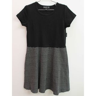 アニエスベー(agnes b.)の【夏物 新入荷!】♪アニエスb/アニエスベー/agnes b. ENFANT♪135cm 半袖ワンピース 黒×白【中古】子供服 キッズ kids 女の子 夏 onepi 715042(ワンピース)