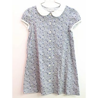 アニエスベー(agnes b.)の【夏物 新入荷!】♪アニエスb/アニエスベー/agnes b. ENFANT♪135cm 半袖ワンピース 紺×白系 リバティ【中古】子供服 キッズ kids 女の子 夏 onepi 715042(ワンピース)