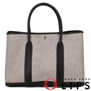 エルメス(Hermes)のエルメス ガーデンパーティ36  トワルアッシュ/ブッフルスキッパー レディーストートバッグ
 グレー【中古】(トートバッグ)