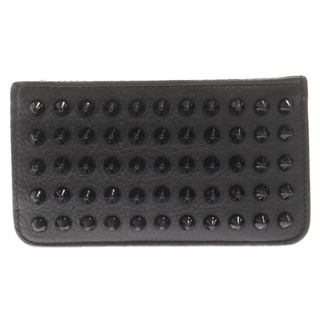 CHRISTIAN LOUBOUTIN クリスチャンルブタン Zipper Studs Wallet スタッズ付 レザーコイン ケース ブラック