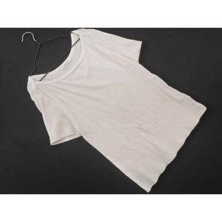 マウジー(moussy)のMOUSSY マウジー リブ 半袖 プルオーバー カットソー sizeF/白 ■◆ レディース(カットソー(半袖/袖なし))