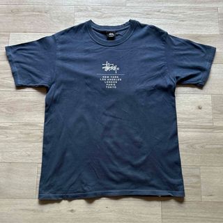 ステューシー(STUSSY)のSTUSSY ストゥーシー Tシャツ ネイビー センターロゴ M(Tシャツ/カットソー(半袖/袖なし))