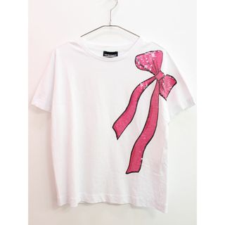 【夏物 新入荷!】♪エンポリオアルマーニ/EMPORIO ARMANI♪142cm 半袖Tシャツ/半袖カットソー 白 21年製【中古】子供服 キッズ kids ジュニア 女の子 夏 tops 125042