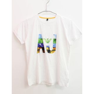 【夏物 新入荷!】♪アルマーニ ジュニア/Armani Junior♪142cm 半袖Tシャツ/半袖カットソー 白【中古】子供服 キッズ kids ジュニア 男の子 夏 tops 125042