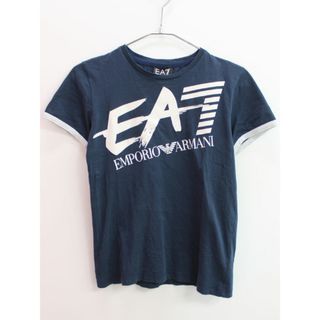 エンポリオアルマーニ(Emporio Armani)の【夏物 新入荷!】♪エンポリオアルマーニ/EMPORIO ARMANI♪140cm 半袖Tシャツ/半袖カットソー 紺×白【中古】子供服 キッズ kids ジュニア 男の子 夏 tops 125042(Tシャツ/カットソー)