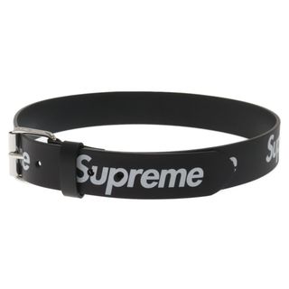 SUPREME シュプリーム 22SS Repeat Leather Belt ロゴレザーベルト ブラック