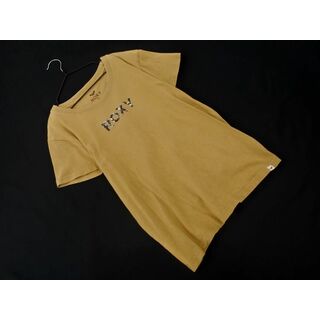 ROXY ロキシー ロゴ プリント Tシャツ sizeS/ベージュ ■◆ レディース