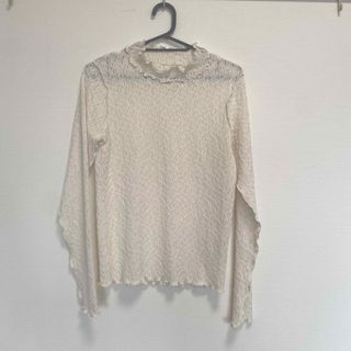 シマムラ(しまむら)のしまむら　KHALITA ハリータ　シアーしぼしぼプルオーバー　アリボリー　M(Tシャツ(長袖/七分))