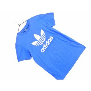 アディダス(adidas)のadidas originals アディダスオリジナルス ロゴ プリント Tシャツ sizeS/青 ■◆ レディース(Tシャツ(半袖/袖なし))