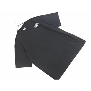 UMBRO - umbro アンブロ Vネック ロゴ トレーニングウェア Tシャツ sizeM-L/黒 ■◆ メンズ