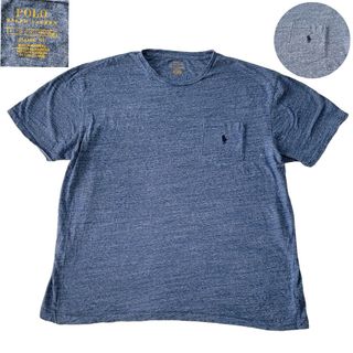 ポロラルフローレン(POLO RALPH LAUREN)の【大人気】ポロラルフローレン 霜降り ポケT Tシャツ ナイト刺繍 L(Tシャツ/カットソー(半袖/袖なし))