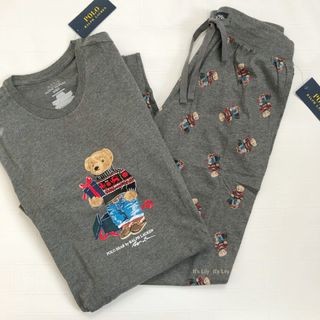 ラルフローレン(Ralph Lauren)のメンズM グレー　ギフトベア　パジャマセット　ラルフローレン(Tシャツ/カットソー(七分/長袖))