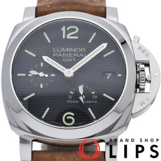 パネライ(PANERAI)のパネライ ルミノール マリーナ 1950 3デイズ GMT パワーリザーブ Luminor 1950 3Days GMT Power Reserve Automatic PAM00537 箱 保証書 SS/革 メンズ時計 ブラック 仕上げ済 美品 【中古】(その他)