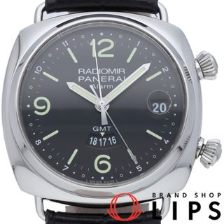 パネライ(PANERAI)のパネライ ラジオミール GMT アラーム 42mm Radiomir 42mm Automatic Gmt Alarm PAM00355 SS/革 メンズ時計 ブラック 仕上げ済 美品 【中古】(その他)