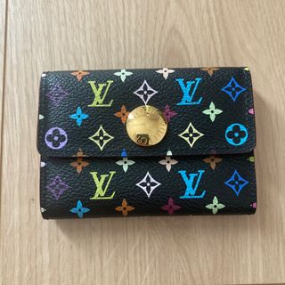 ルイヴィトン(LOUIS VUITTON)のルイヴィトン　モノグラム カードケース マルチカラー　ブラック　小銭入れ(コインケース)