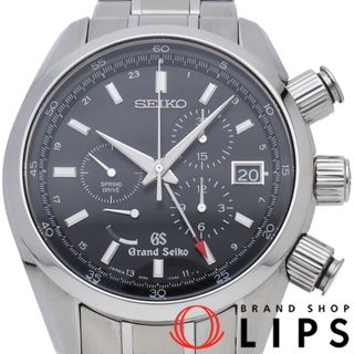 セイコー(SEIKO)のセイコー グランドセイコー スプリングドライブ クロノグラフ GMT 43mm Grand Seiko Spring Drive Chronograph SBGC003/9R86-0AA0 箱 保証書 SS メンズ時計 ブラック 仕上げ済 美品 【中古】(その他)