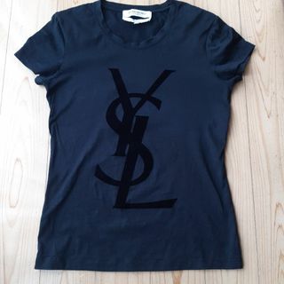 イヴサンローラン(Yves Saint Laurent)の美品　イブサンローラン　ロゴtシャツ　xs(Tシャツ(半袖/袖なし))