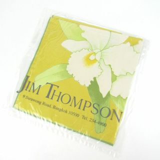 ジムトンプソン(Jim Thompson)のジムトンプソン スカーフ 未使用 花柄 タイ シルク ブランド 小物 レディース イエロー JIM THOMPSON(バンダナ/スカーフ)