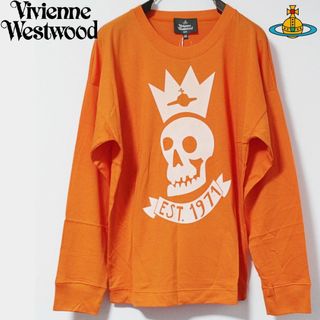 ヴィヴィアンウエストウッド(Vivienne Westwood)の新品 ヴィヴィアンウエストウッド オーブクラウンスカル 長袖Tシャツ S-M相当(Tシャツ/カットソー(七分/長袖))