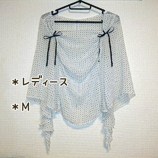 【レディース】M：透け感のあるカットソー(シャツ/ブラウス(半袖/袖なし))