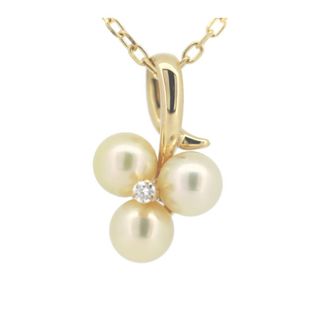 ミキモト(MIKIMOTO)の目立った傷や汚れなし ミキモト パール ダイヤモンド ネックレス 5.0ミリ K18YG(18金 イエローゴールド)(ネックレス)