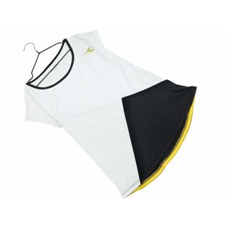 ディアドラ(DIADORA)のDIADORA ディアドラ スポーツウェア Tシャツ sizeS/白ｘ黒 ■◆ レディース(Tシャツ(半袖/袖なし))