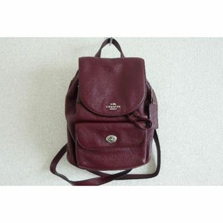 コーチ(COACH)の極美品 COACH コーチ ミニリュック ワインカラー 37621(リュック/バックパック)