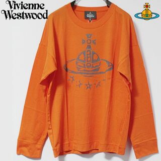 ヴィヴィアンウエストウッド(Vivienne Westwood)の新品 ヴィヴィアンウエストウッド ビッグオーブプリント 長袖Tシャツ M‐L相当(Tシャツ/カットソー(七分/長袖))