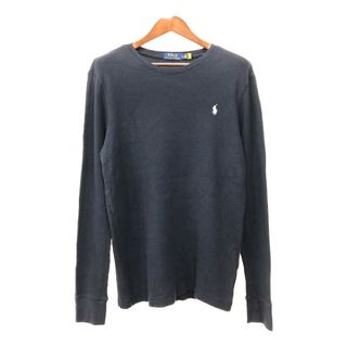 ポロラルフローレン(POLO RALPH LAUREN)のPolo by Ralph Lauren ポロ ラルフローレン サーマル 長袖Ｔシャツ ワンポイント ネイビー (メンズ L) 中古 古着 Q7413(Tシャツ/カットソー(七分/長袖))