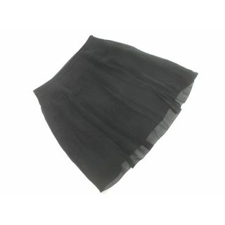 インディヴィ(INDIVI)のINDIVI インディヴィ GALLEST タック スカート size44/黒 ■◇ レディース(ひざ丈スカート)