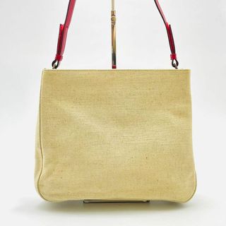 プラダ(PRADA)のプラダ PRADA ワンショルダー  キャンバス レザー  ショルダーバッグ(ショルダーバッグ)