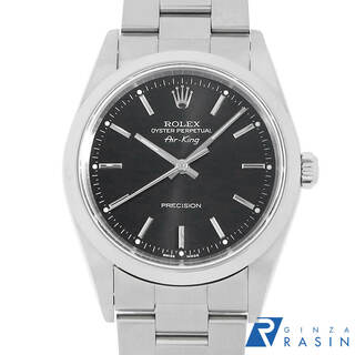 ロレックス(ROLEX)のロレックス エアキング 14000M ブラック バー F番 メンズ 中古 腕時計(腕時計(アナログ))