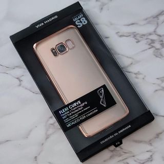 Galaxy S8用　メタルソフトスマホカバー　　ローズゴールド　新品(Androidケース)