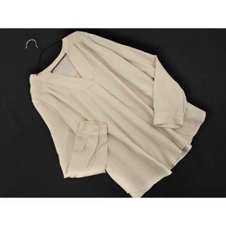 ナチュラルビューティーベーシック(NATURAL BEAUTY BASIC)のN. エヌ ナチュラルビューティーベーシック プルオーバー シャツ sizeM/ベージュ ■◇ レディース(シャツ/ブラウス(長袖/七分))