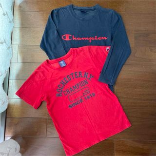 チャンピオン(Champion)のチャンピオン　長袖tシャツ&半袖tシャツセット　ロンt  140(Tシャツ/カットソー)