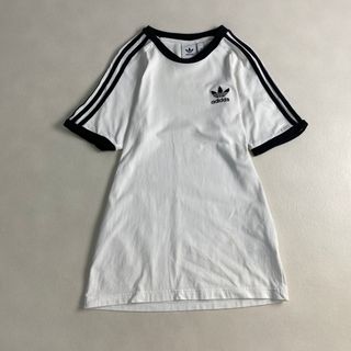 アディダス(adidas)のアディダス　リンガーTシャツ　adidas　白黒　トレフォイル　3本ライン(Tシャツ(半袖/袖なし))