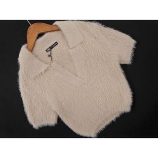 ZARA - 新品 ZARA ザラ 襟付き シャギー ニット セーター sizeS/ベージュ ■◆ レディース