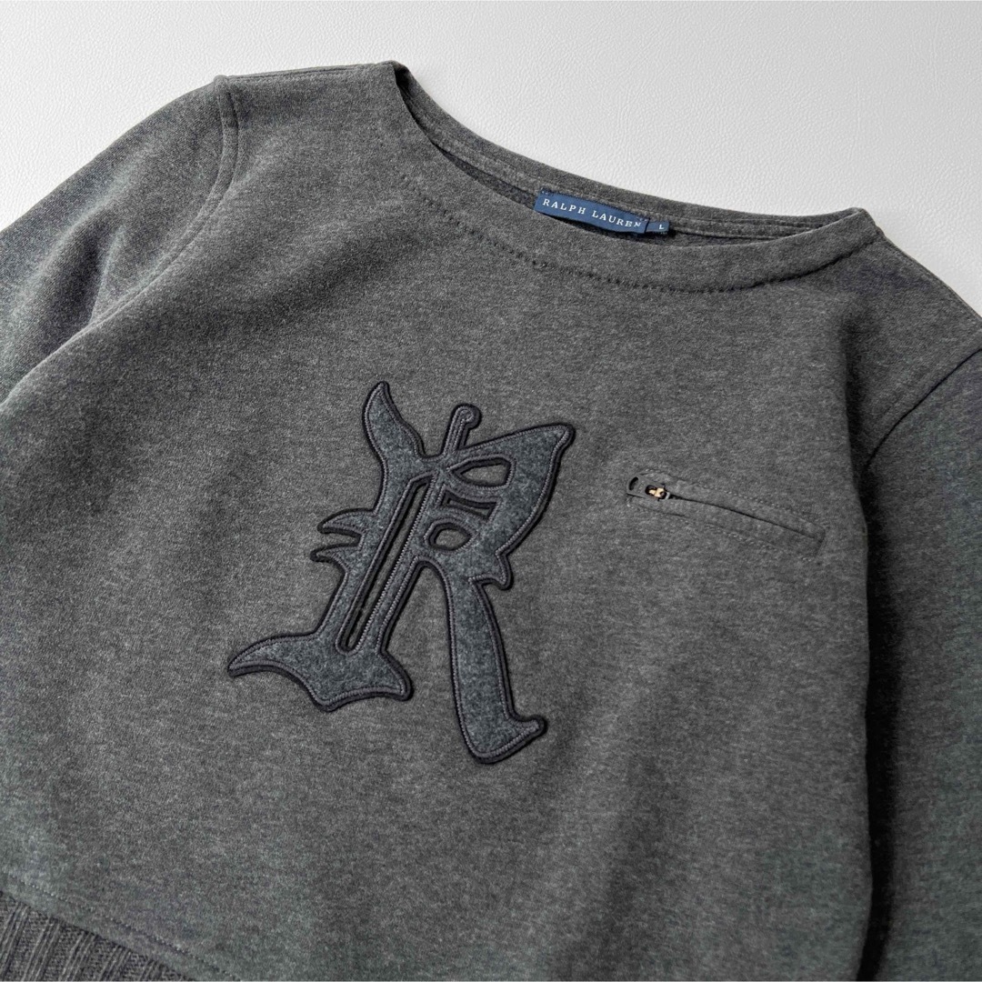 美品 Ralph Lauren ラルフローレン トレーナー スウェット グレー 美品 Ralph Lauren ラルフローレン トレーナー スウェット グレー