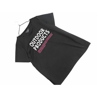 OUTDOOR PRODUCTS アウトドアプロダクツ ロゴ トレーニングウェア Tシャツ sizeLL/黒 ■◆ レディース