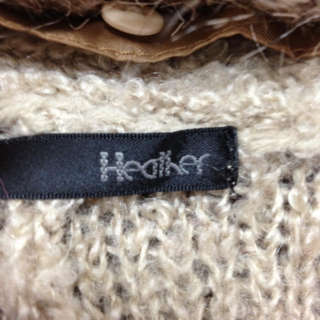 heather(ヘザー)のHeather ファー付きニットベージュ レディースのトップス(ニット/セーター)の商品写真