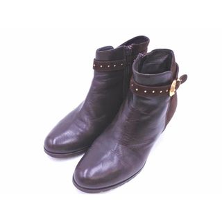 ROMEERU ロミエル レザー スウェード ショート ブーツ size37（23.5cm位）/茶 ◇■ レディース(ブーツ)