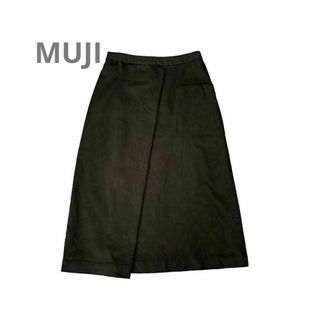 MUJI (無印良品) - 178無印良品　MUJI ロング　ミモレ丈　スカート　タイト　セミフレア　L