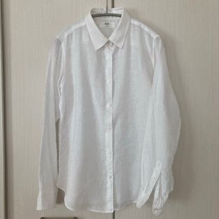 ユニクロ(UNIQLO)のUNIQLO レディースリネンシャツ　M(シャツ/ブラウス(長袖/七分))