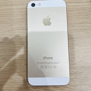 アイフォーン(iPhone)の動作良好　iPhone 5s 16 GB au ゴールド　本体(スマートフォン本体)
