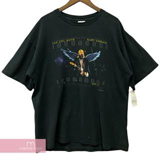 Nirvana Kurt Cobain 1999 The End Of Music Memorial Film Print Tee カートコバーン 1999 エンドオブミュージックメモリアル フィルムプリントTシャツ 半袖カットソー ヴィンテージTシャツ ヴィンテージ加工 プリント ブラック サイズXL（48）【240522】【中古-A】【me04】(Tシャツ/カットソー(半袖/袖なし))