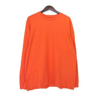 シュプリーム(Supreme)のシュプリーム Supreme ■ 22AW 【 Small Box L/S Tee Bright Orange 】 フロント スモール ボックス ロゴ ロングスリーブ 長袖 カットソー h0820(Tシャツ/カットソー(七分/長袖))