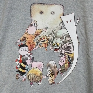 Design Tshirts Store graniph - graniph ゲゲゲの鬼太郎 グレー 未使用 XL