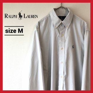 ラルフローレン(Ralph Lauren)の90s 古着 ラルフローレン BDシャツ 刺繍ロゴ 長袖シャツ M (シャツ)