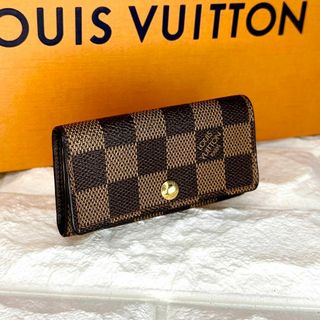 LOUIS VUITTON - ヴィトン ダミエ エベヌ ４連 キーケース ミュルティクレ４ ビトン ビィトン